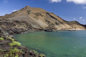 Volcano on the island of Bartolome in the Galapagos Islands- Ecuador