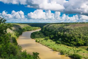 Tropical rio de Chavon, Dominican Republic. top